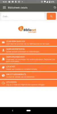 Biblionet Groningen android App screenshot 2